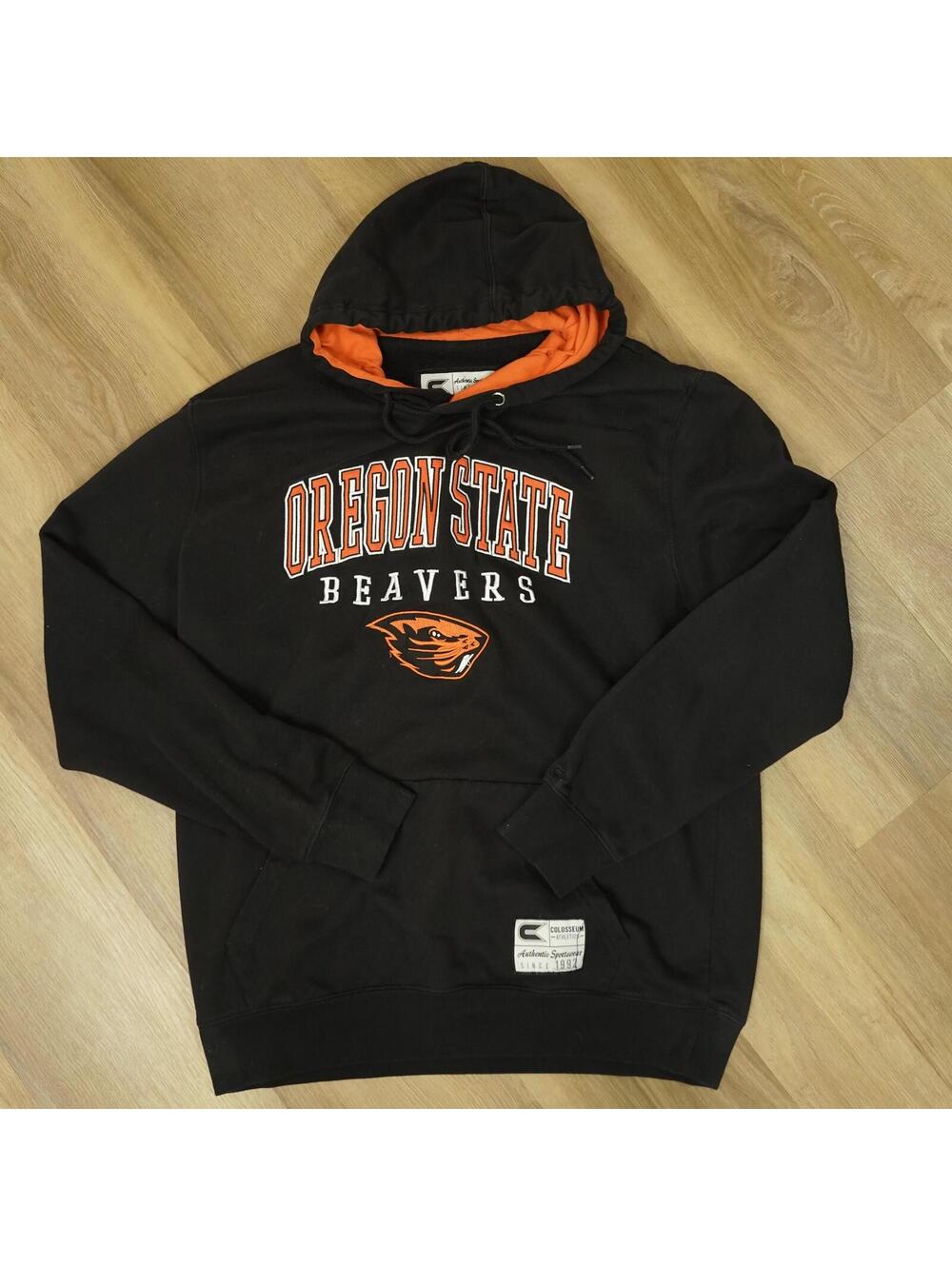 Colosseum Athletics Oregon State Beavers Black/Orange Hoodie Size L - Collegiate